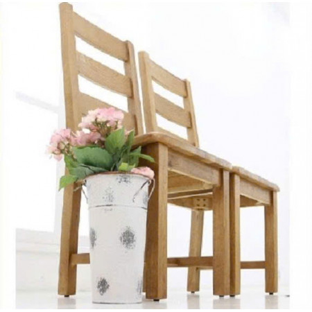 Ghế 3 Nan : 100% Gỗ Sồi + Mặt Ghế Gỗ 